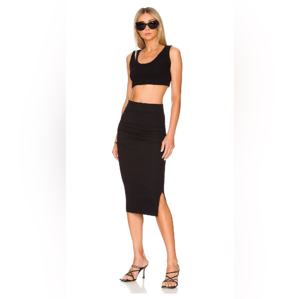 Michael Stars Black Midi Skirt